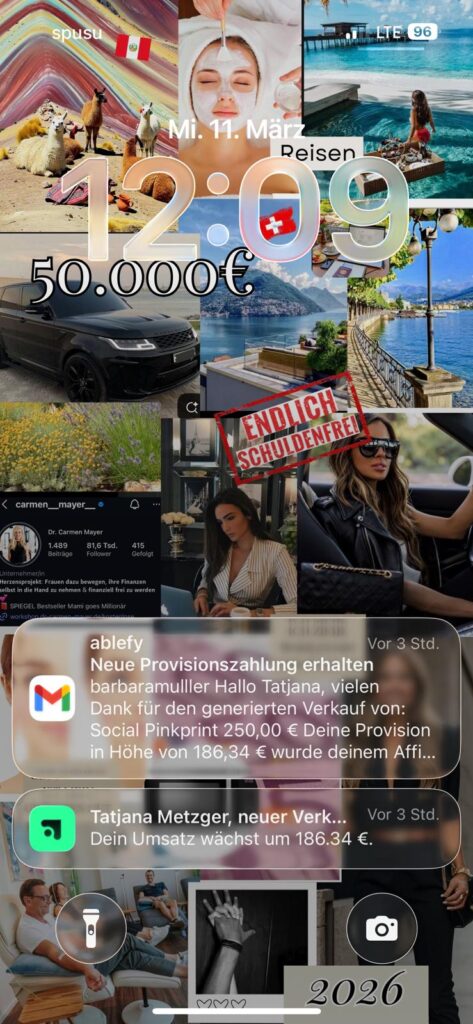 handybildschirm, provisionsauszahlung